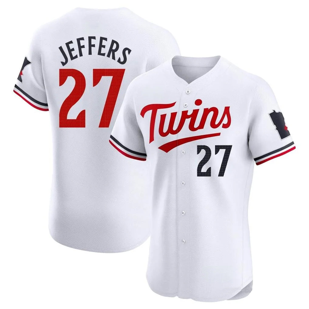 M.Twins #27 Ryan Jeffers Player White Home Limited Elite Jdoa Stitched Jerseys