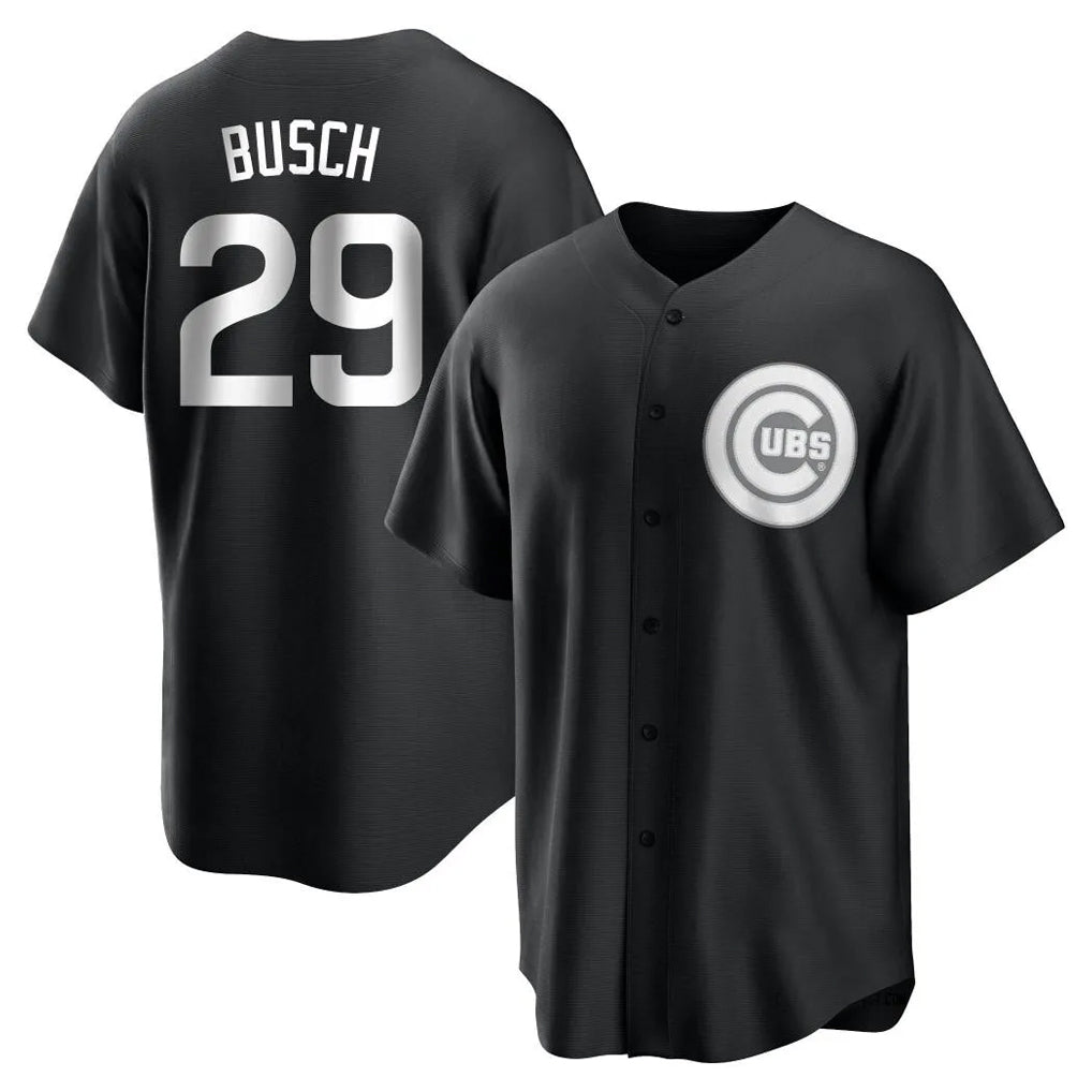 C.Cubs #29 Michael Busch Player Black Game Jdoa Stitched Jerseys