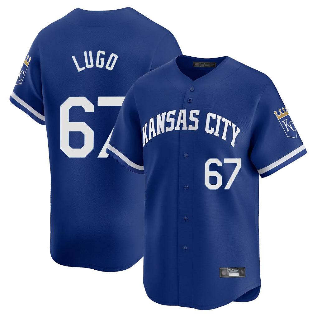KC.Royals #67 Seth Lugo Player Royal Limited Home Jdoa Stitched Jerseys