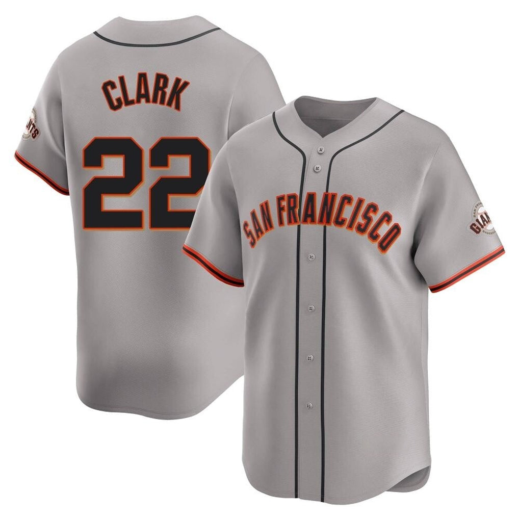 SF.Giants #22 Will Clark Player Gray Home Limited Jdoa Stitched Jerseys