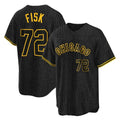 C.White Sox #72 Carlton Fisk Player Black Snake Skin City Home Game Jdoa Stitched Jerseys