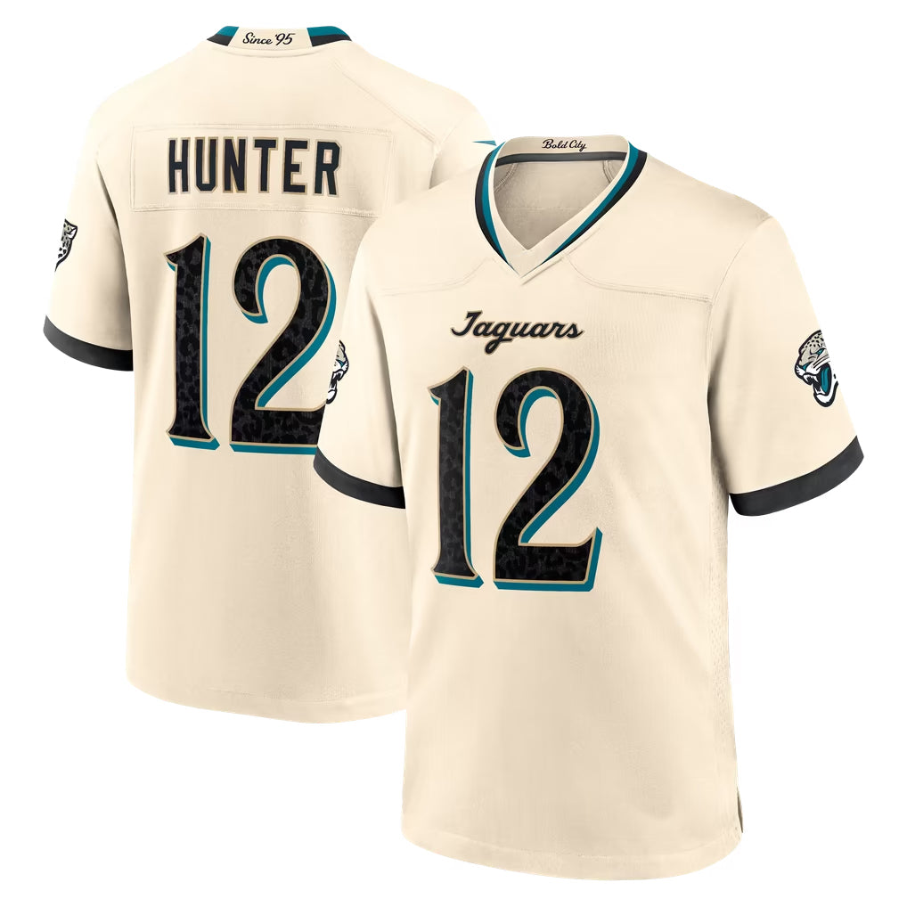 J.Jaguars #12 Travis Hunter Player Natural 2026 Rivalries Collection Game Jdoa Stitched Jerseys