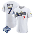 LA.Dodgers #7 Blake Snell Player Gold White 2026 Collection Stadium Limited Elite World Series Meet Jdoa Stitched Jerseys