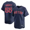 B.Red Sox #55 Ranger Su¨¢rez Player Navy Limited Home Game Jdoa Stitched Jerseys