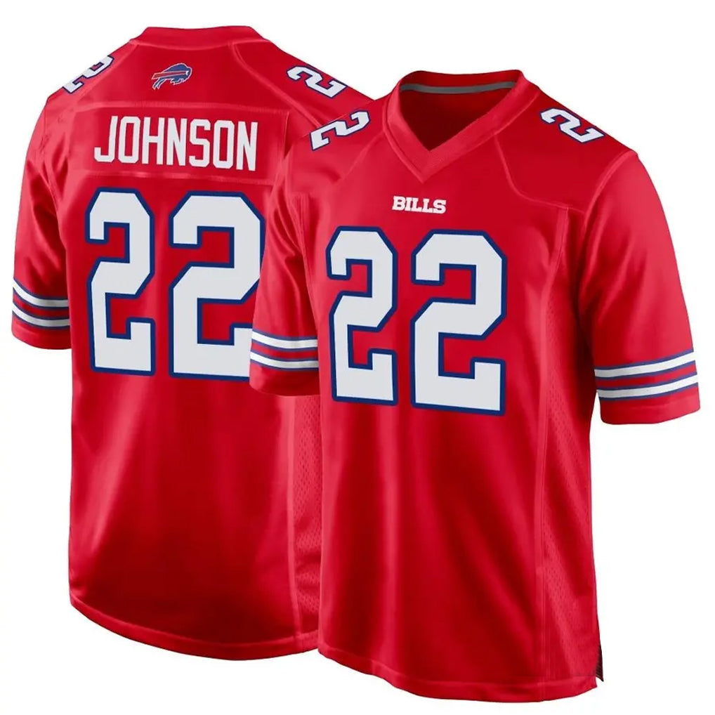 B.Bills #22 Ray Davis Player Red Home Game Jdoa Stitched Jerseys