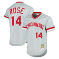 C.Reds #14 Pete Rose Player Gray Mitchell & Ness Throwback Cooperstown Mesh T-shirt Game Jdoa Stitched Jerseys