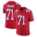 NE.Patriots #71 Mike Onwenu Player Red Vapor Untouchable Home Game Jdoa Stitched Jerseys