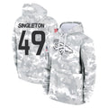 D.Broncos #49 Alex Singleton Player Arctic Camo Salute to Service Hoodies Limited Game Jdoa Stitched Jerseys