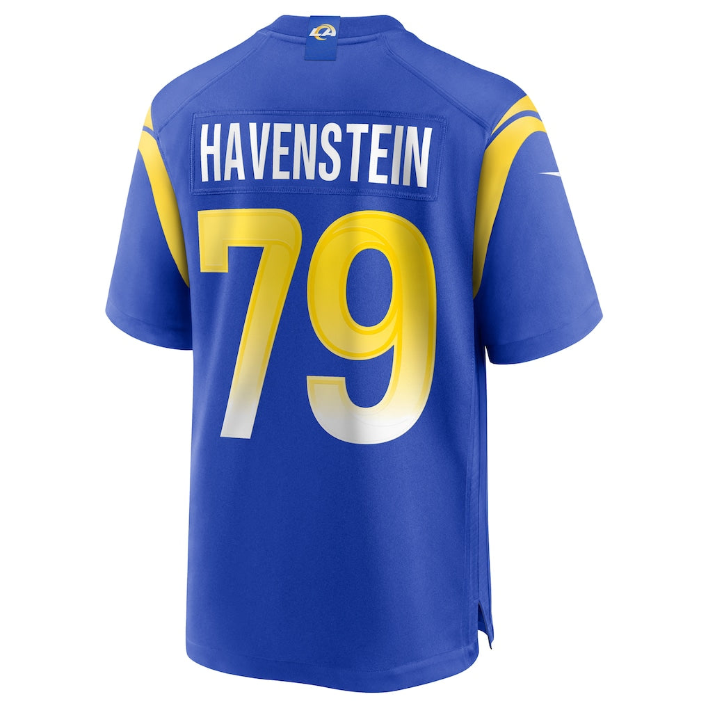 Jdoa LA.Rams #79 Rob Havenstein Royal Game Jersey