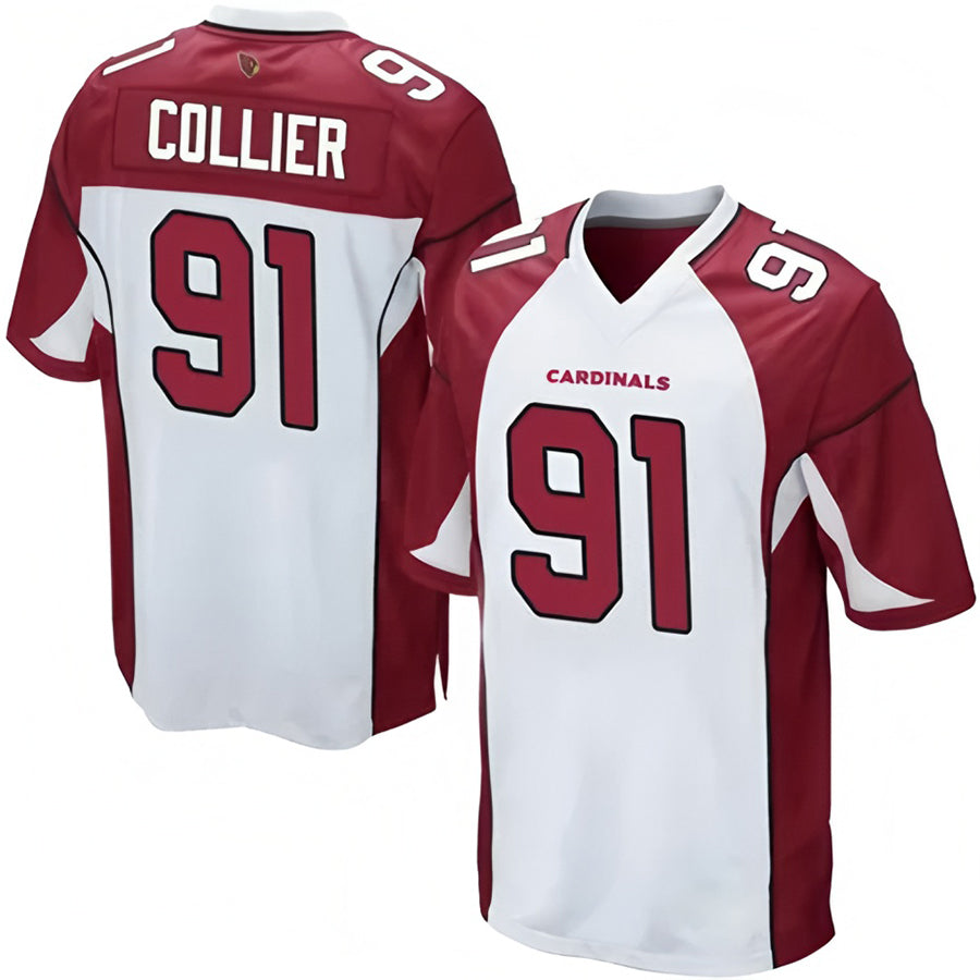 A.Cardinals #91 L.J. Collier Player White Game Jdoa Stitched Jerseys