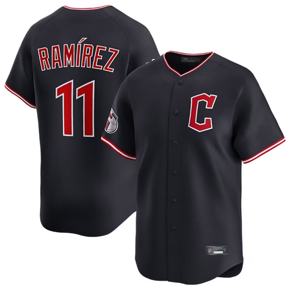 C.Guardians #11 Jose Ramirez Player Navy Limited Home Jdoa Stitched Jerseys