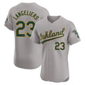 Athletics #23 Shea Langeliers Player Gray Road Limited Elite Home Game Jdoa Stitched Jerseys