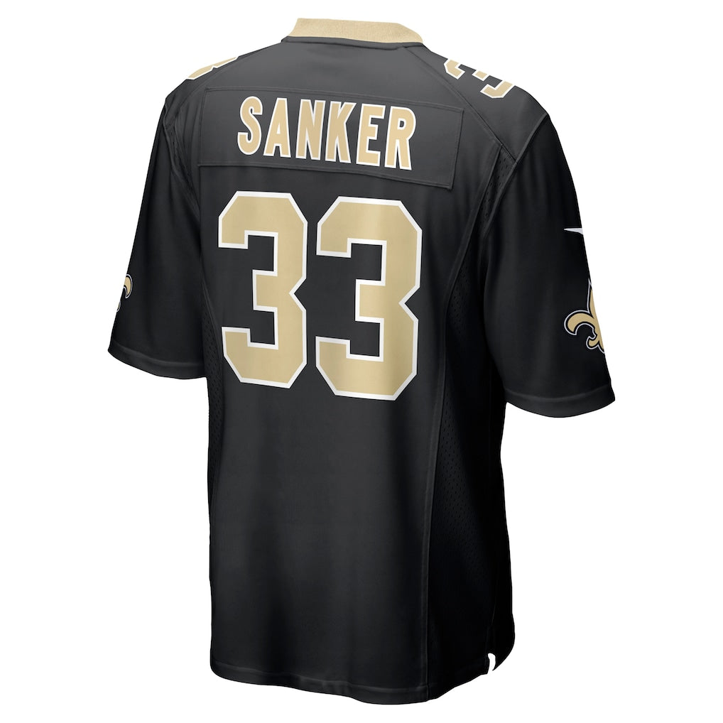 Jdoa NO.Saints #33 Jonas Sanker Black Team Game Jersey