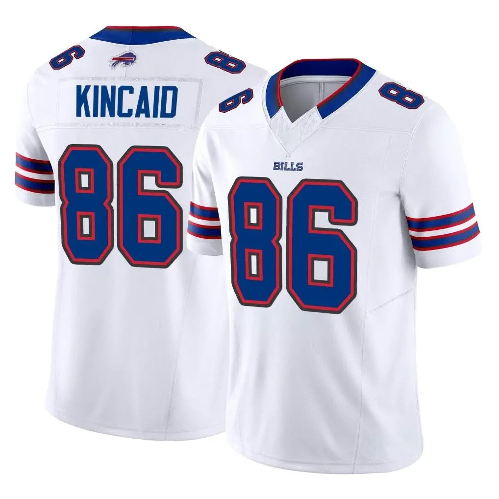 B.Bills #86 Dalton Kincaid Player White Vapor F.U.S.E. Limited Home Game Jdoa Stitched Jerseys