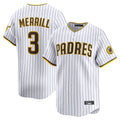 S.Diego Padres #3 Jackson Merrill Player White Home Limited Jdoa Stitched Jerseys
