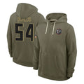 A.Falcons #54 Brandon Dorlus Player Olive 2025 Salute to Service Hoodies Jdoa Stitched Jerseys