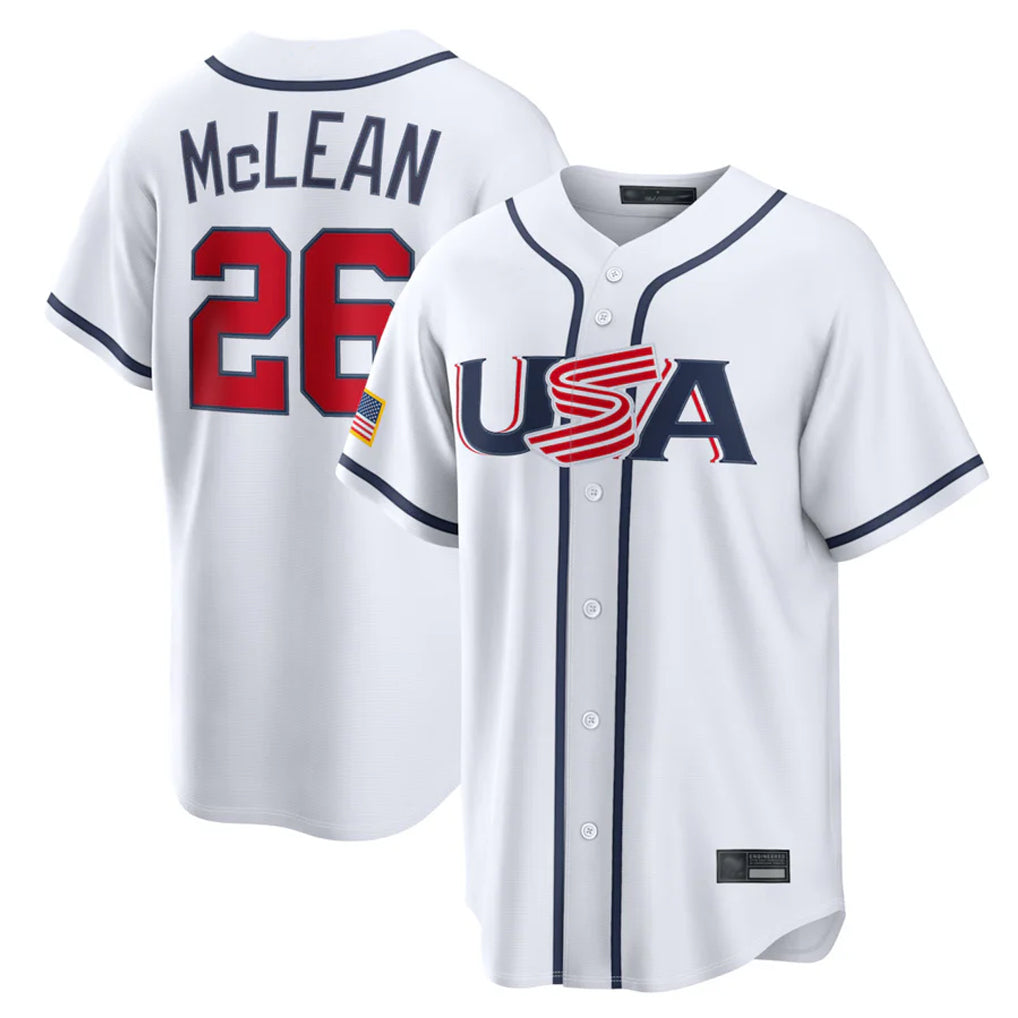NY.Mets #26 Nolan McLean Player White USA 2026 World Classic Home Limited Jdoa Stitched Jerseys