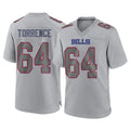 B.Bills #64 O'Cyrus Torrence Player Gray Home Game Jdoa Stitched Jerseys
