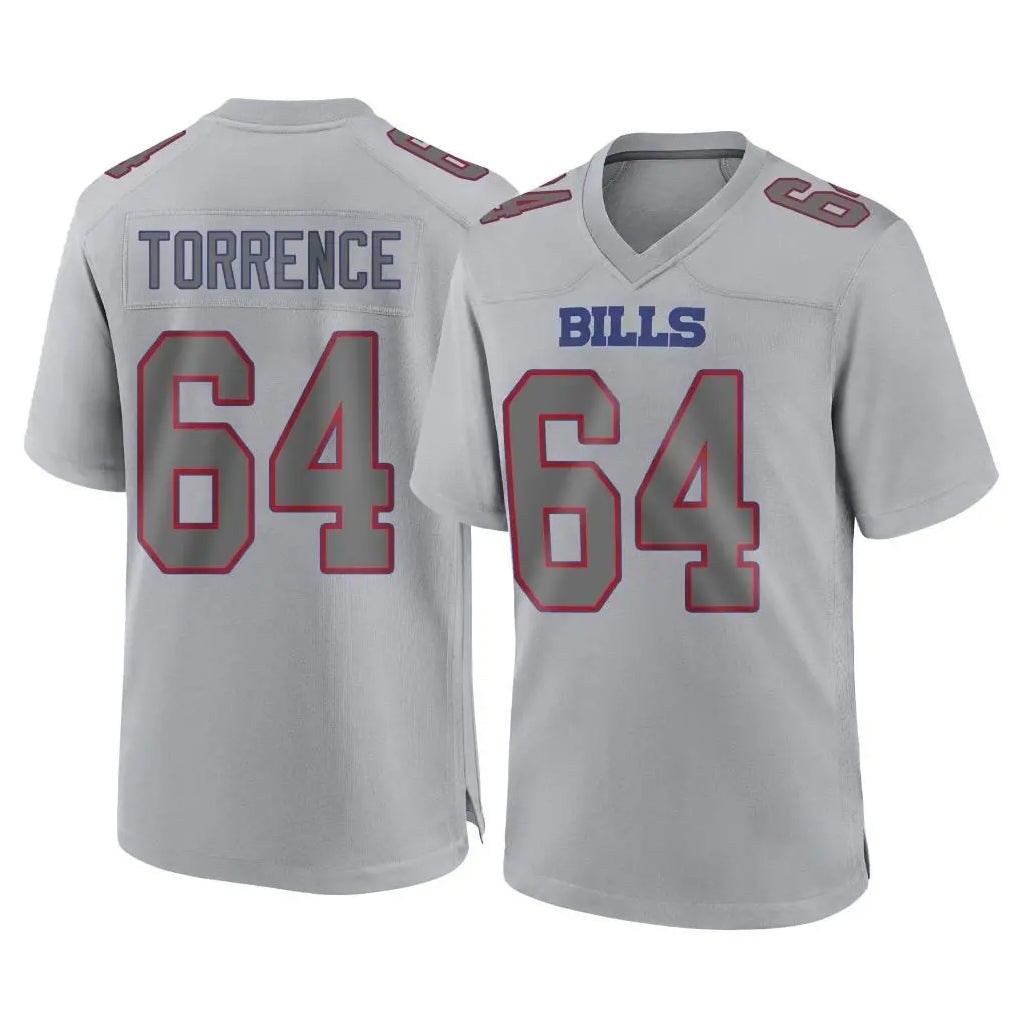 B.Bills #64 O'Cyrus Torrence Player Gray Home Game Jdoa Stitched Jerseys
