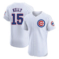 C.Cubs #15 Carson Kelly Player White Limited Elite Home Game Jdoa Stitched Jerseys