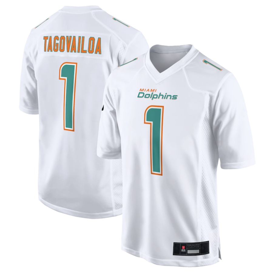 Jdoa #1 Tua Tagovailoa Player M.Dolphins White Fashion Game Stitched Jerseys