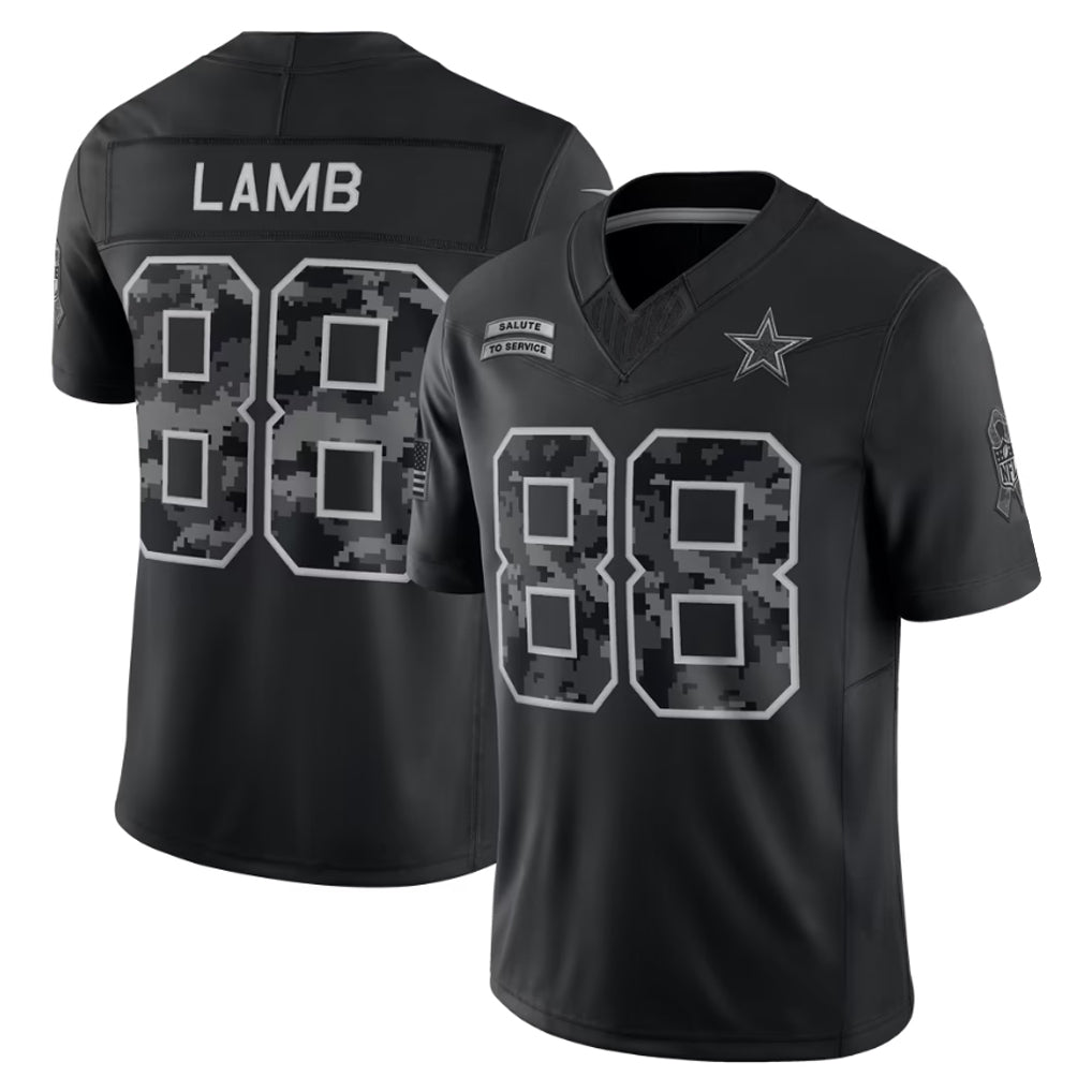 D.Cowboys #88 CeeDee Lamb Player Black Limited 2026 Salute to Service Home Game Xdoa Stitched Jerseys