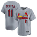 St. Louis Cardinals #11 Victor Scott II Player Gray Home Limited Jdoa Stitched Jerseys