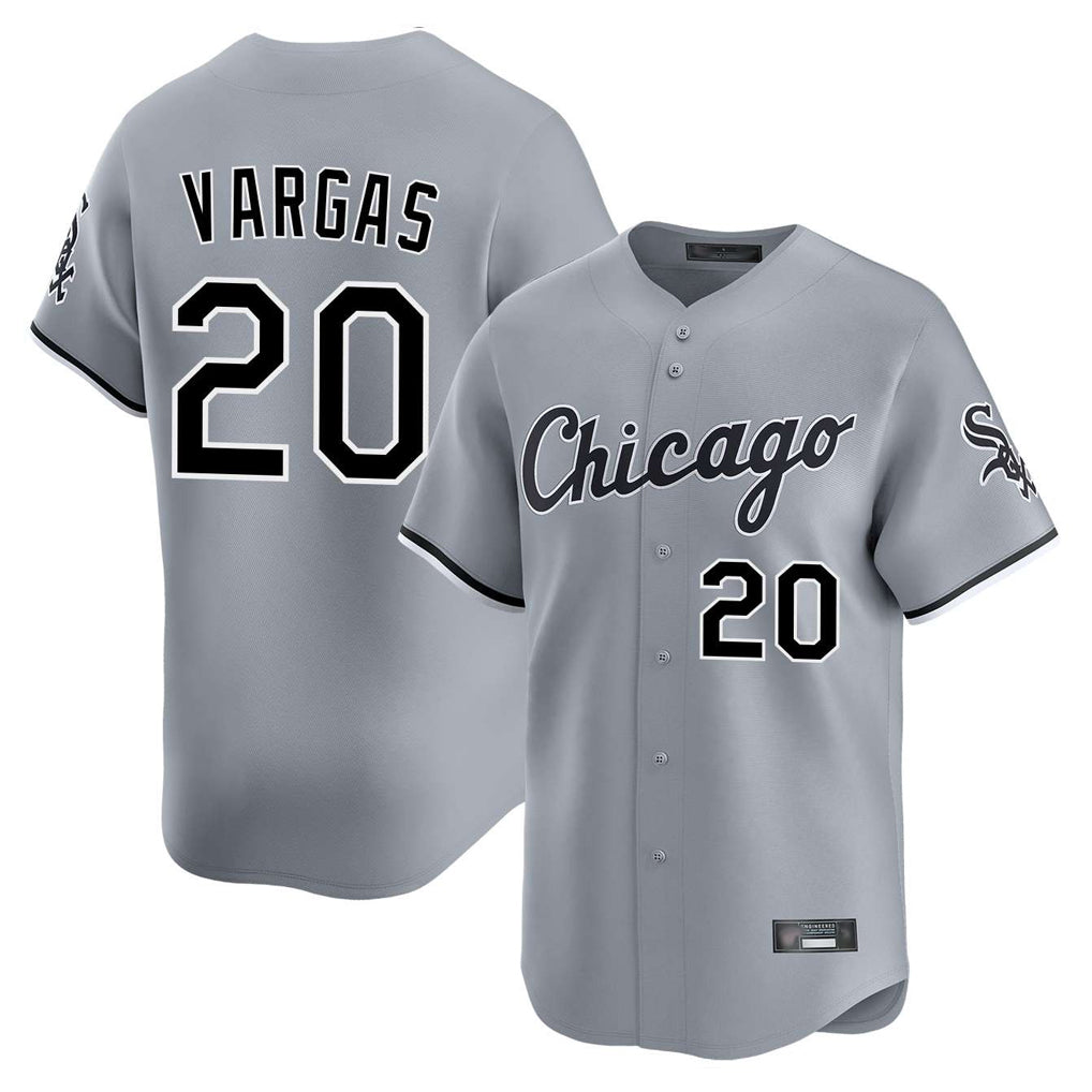 C.White Sox #20 Miguel Vargas Player Gray Road Limited Home Jdoa Stitched Jerseys