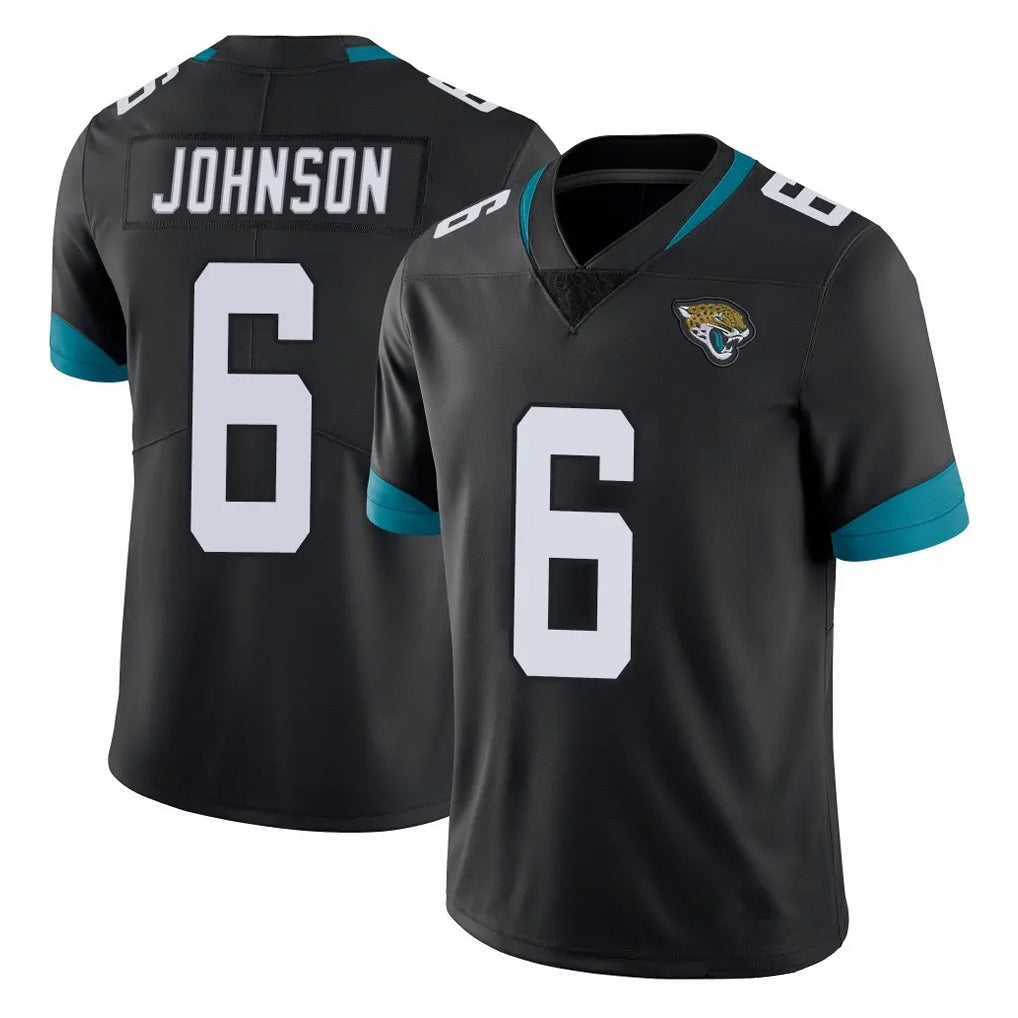 J.Jaguars #6 Antonio Johnson Player Black Vapor Untouchable Limited Home Game Jdoa Stitched Jerseys