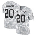 D.Lions #20 Barry Sanders Player Arctic Camo Salute To Service Limited Jdoa Stitched Jerseys