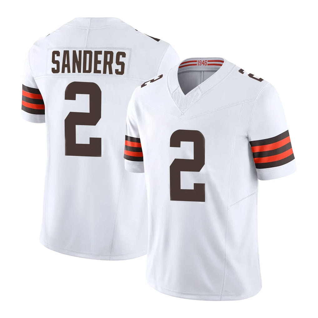 C.Browns #2 Shedeur Sanders Player White Vapor F.U.S.E. Limited Home Game Jdoa Stitched Jerseys
