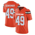 C.Browns #49 Carson Schwesinger Player Orange Alternate Vapor Untouchable Limited Home Game Jdoa Stitched Jerseys