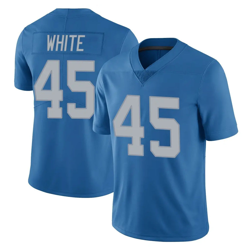D.Lions #45 Devin White Player Blue Limited Throwback Vapor Untouchable Jdoa Stitched Jerseys