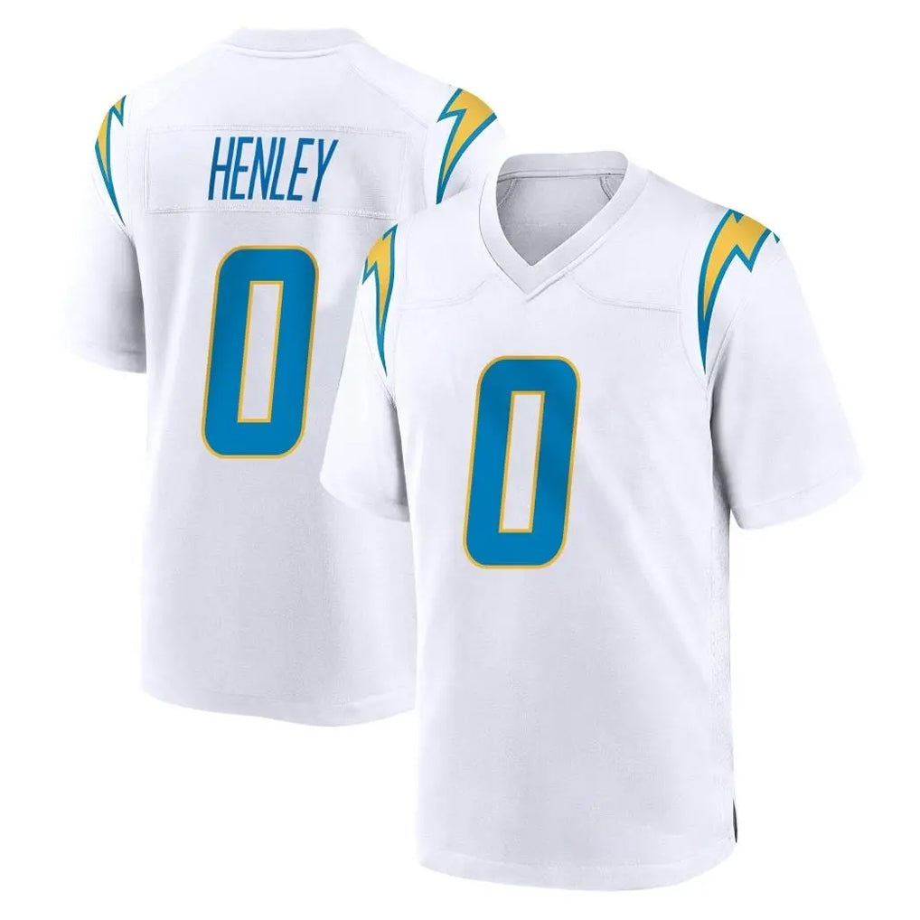 LA.Chargers #0 Daiyan Henley Player White Home Game Stitched Jerseys