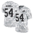 D.Lions #54 Alim McNeill Player Arctic Camo Salute To Service Limited Jdoa Stitched Jerseys