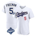 LA.Dodgers #5 Freddie Freeman Player Gold White World Series Meet 2026 Collection Stadium Limited Elite Jdoa Stitched Jerseys