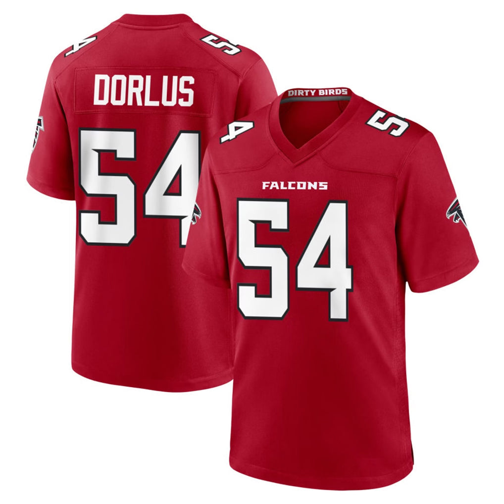 A.Falcons #54 Brandon Dorlus Player Red Team Color Home Game Jdoa Stitched Jerseys