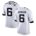 J.Jaguars #6 Antonio Johnson Player White Home Game Jdoa Stitched Jerseys