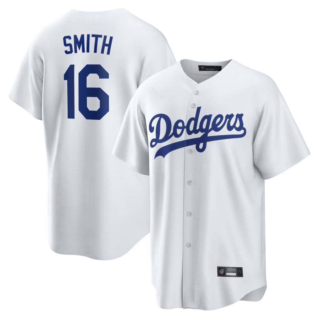 LA.Dodgers #16 Will Smith Player White Game Home Jdoa Stitched Jerseys
