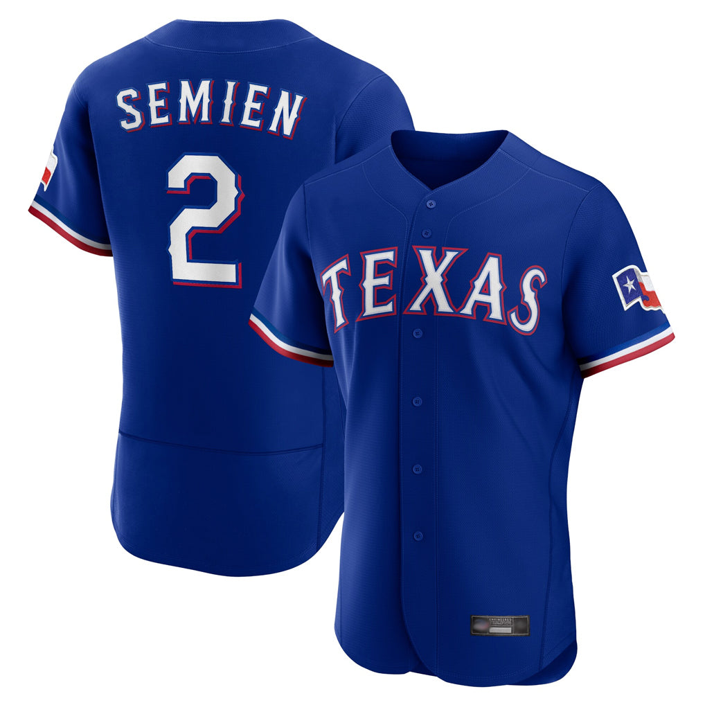T.Rangers #2 Marcus Semien Player Royal Elite Home Limited Jdoa Stitched Jerseys