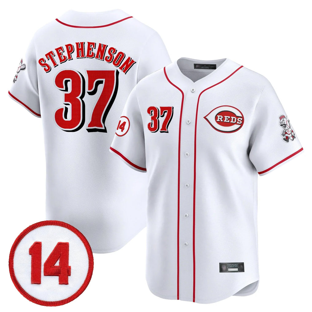 C.Reds #37 Tyler Stephenson Player White Vapor Premier Limited Home Jdoa Stitched Jerseys