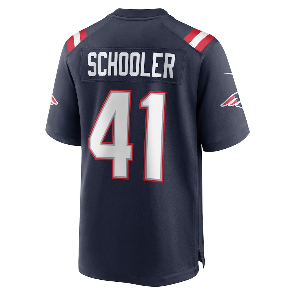 Jdoa NE.Patriots #41 Brenden Schooler Navy Game Player Jersey