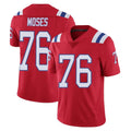 NE.Patriots #76 Morgan Moses Player Red Vapor Untouchable Home Game Jdoa Stitched Jerseys