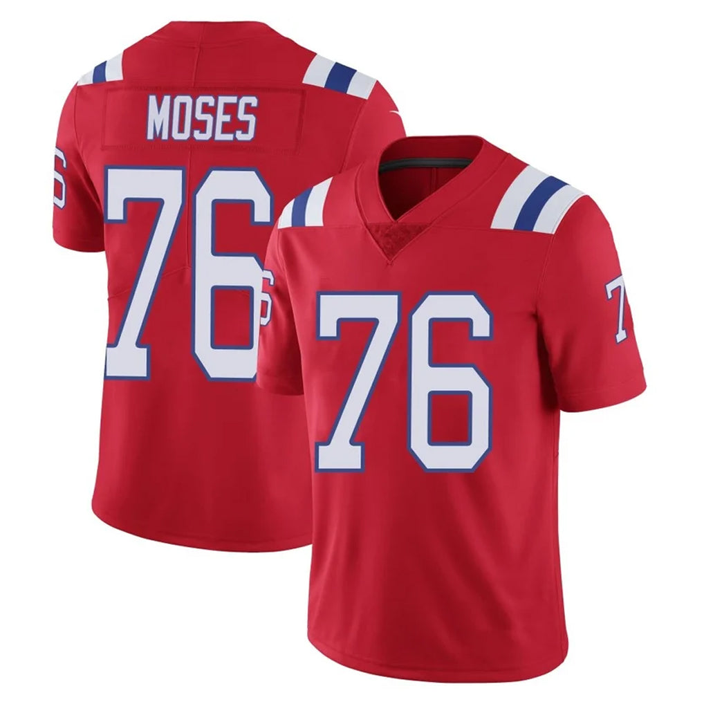 NE.Patriots #76 Morgan Moses Player Red Vapor Untouchable Home Game Jdoa Stitched Jerseys