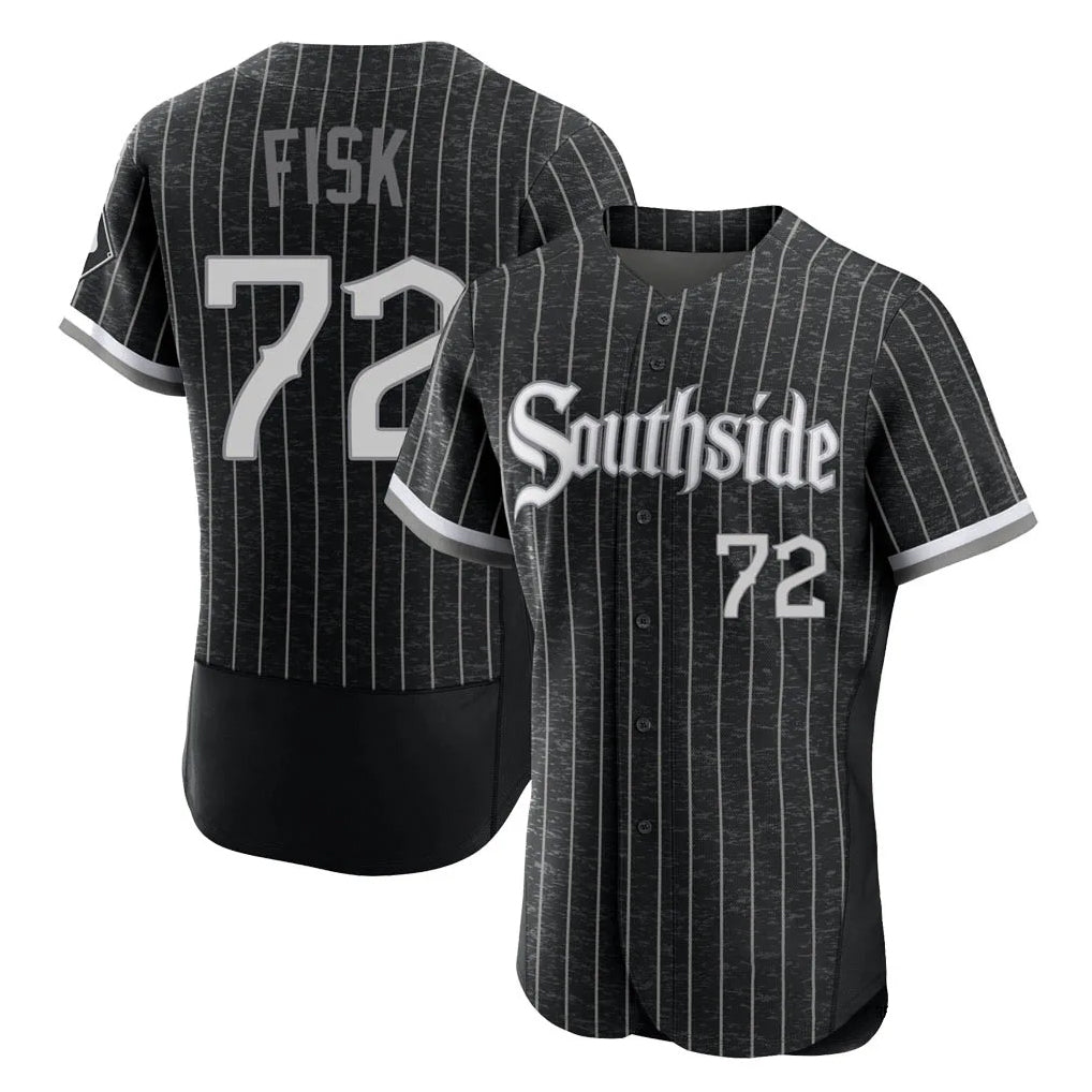 C.White Sox #72 Carlton Fisk Player Black City Connect Limited Elite Home Jdoa Stitched Jerseys