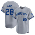 KC.Royals #28 Kyle Isbel Player Gray Limited Home Jdoa Stitched Jerseys