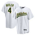 Athletics #4 Lawrence Butler Player White Home Game Jdoa Stitched Jerseys