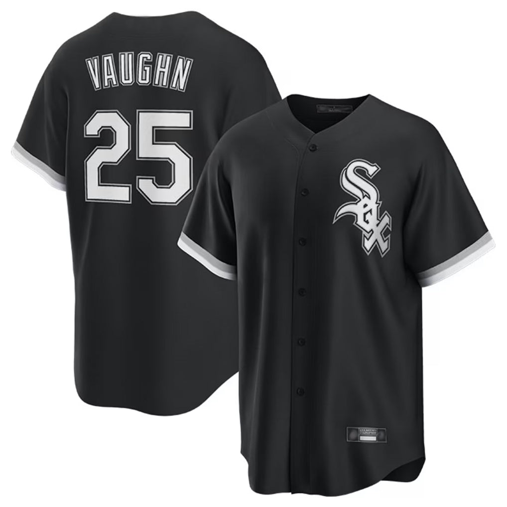 C.White Sox #25 Andrew Vaughn Player Black Home Game Jdoa Stitched Jerseys