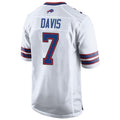 B.Bills #7 Ray Davis Player White Home Game Jdoa Stitched Jerseys