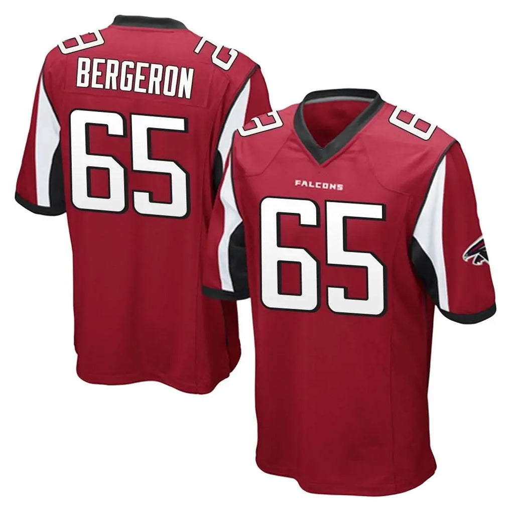 A.Falcons #65 Matthew Bergeron Player Red Color Vapor Home Game Jdoa Stitched Jerseys